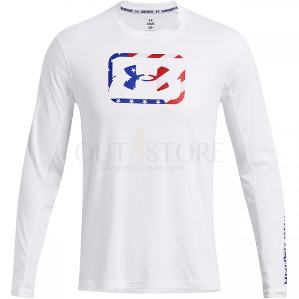 Under Armour Mens Fish Pro Freedom Long Sleeve - White - L