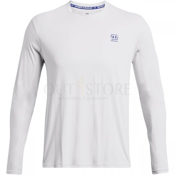 Under Armour Mens Fish Pro Freedom Back Shirt - Halo Grey - S