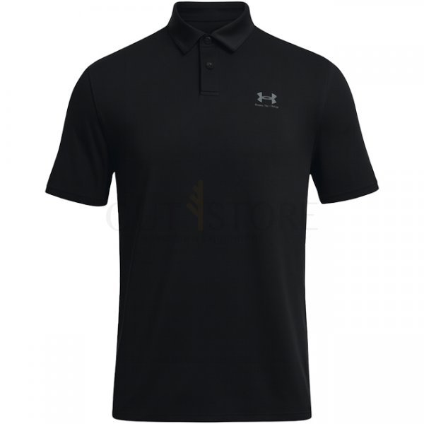 Under Armour Mens Tee To Green Freedom Polo - Black / Grey - S