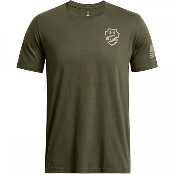 Under Armour Mens Freedom By Land T-Shirt - OD Green - S