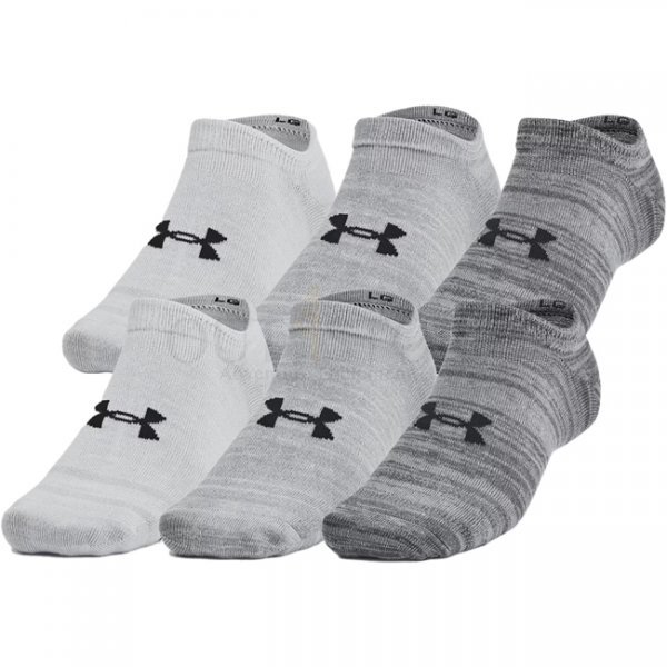 Under Armour Essential 6-Pack Low Cut Socks - Grey / Grey / Anthracite - M
