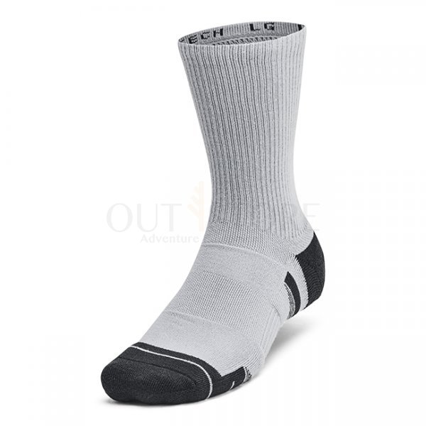 Under Armour Performance Tech 6-Pack Crew Socks - Mod Grey / Mod Grey - L
