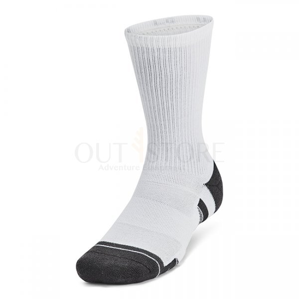 Under Armour Performance Tech 6-Pack Crew Socks - White / White - M