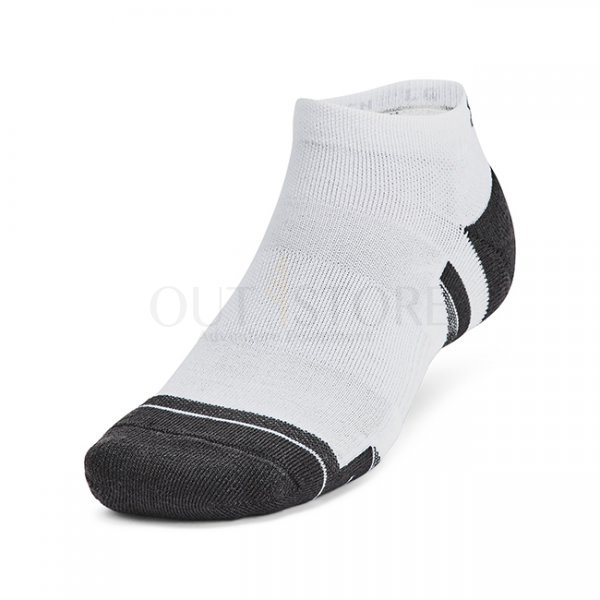 Under Armour Performance Tech 6-Pack Low Cut Socks - White / White - M