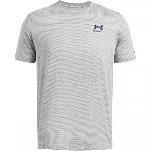Under Armour Mens Freedom Veterans Day T-Shirt - Mod Grey / Navy Blue - M