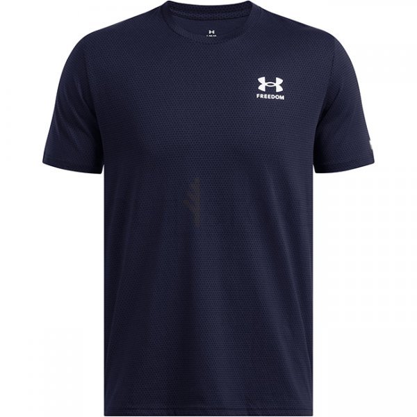 Under Armour Mens Freedom Veterans Day T-Shirt - Navy Blue / White - XL