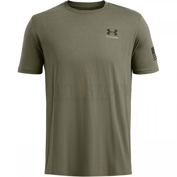 Under Armour Mens Freedom By Land T-Shirt - Marine OD Green / Black - M
