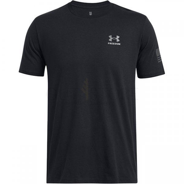 Under Armour Mens Freedom By 1775 T-Shirt - Black / Titan Grey - L