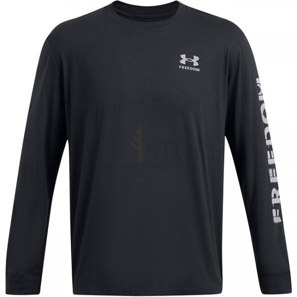 Under Armour Mens Freedom Flag Long Sleeve - Black / White - 3XL