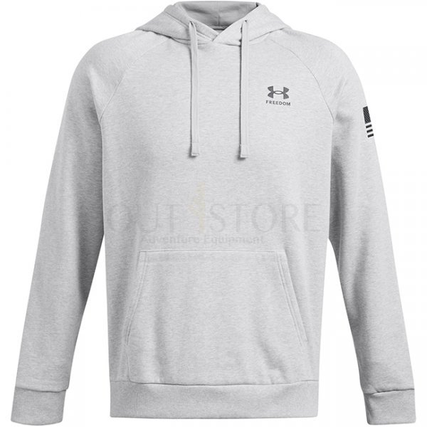 Under Armour Mens Freedom Flag Hoodie - Mod Grey Light Heather / Black - L