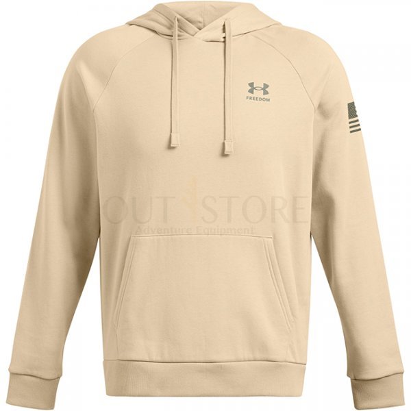 Under Armour Mens Freedom Flag Hoodie - Desert Sand / Olive - S