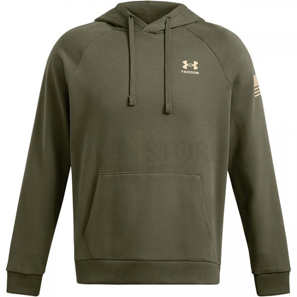 Under Armour Mens Freedom Flag Hoodie - Marine OD Green / Desert Sand - 3XL