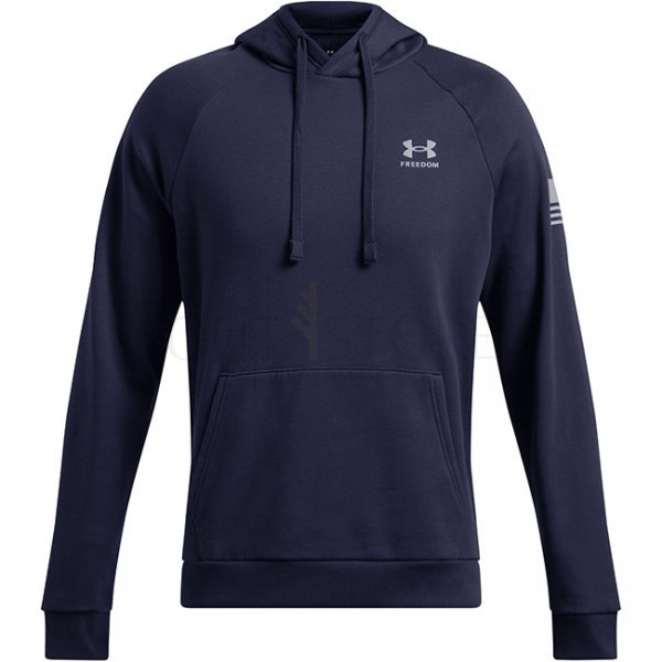 Under Armour Mens Freedom Flag Hoodie - Navy Blue / Steel - XL