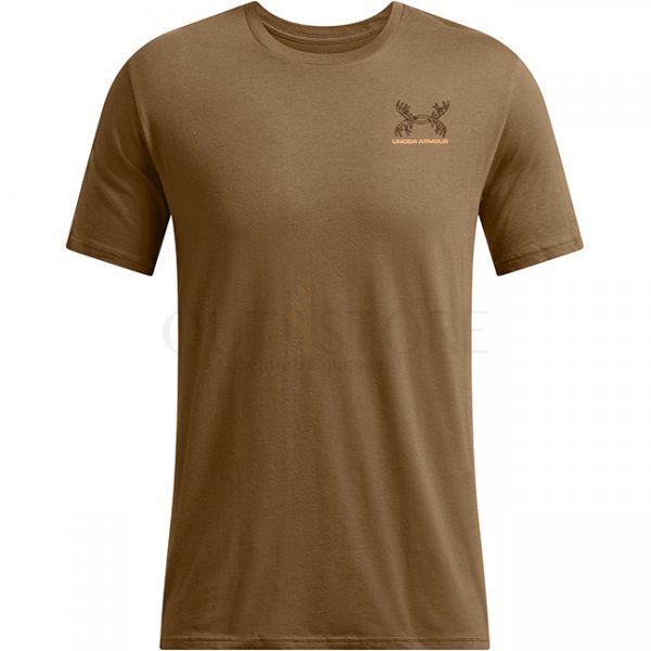 Under Armour Mens Schematic White Tail Short Sleeve - Coyote / Gridiron Brown - S