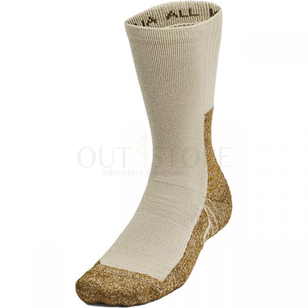Under Armour All Weather Wool Boot Socks - Khaki Base / Coyote / Coyote - M