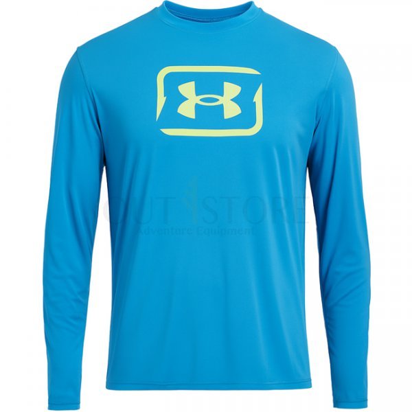 Under Armour Mens Fish Pro Chill Tackle Box Long Sleeve - Ether Blue / Sonic Yellow - M