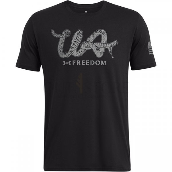 Under Armour Mens Freedom Military T-Shirt - Black / Titan Grey - XL