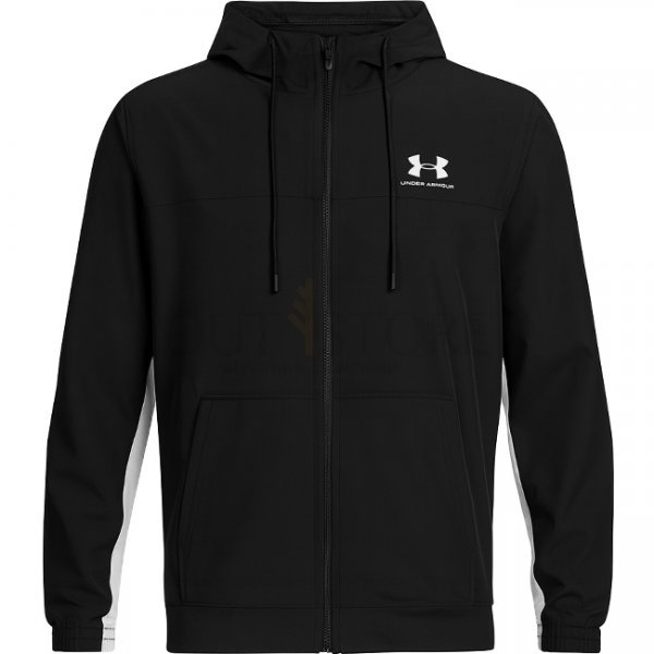 Under Armour Rival Woven Windbreaker - Black / White - XL