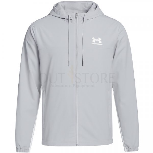 Under Armour Rival Woven Windbreaker - Mod Grey / Mod Grey / White - 2XL