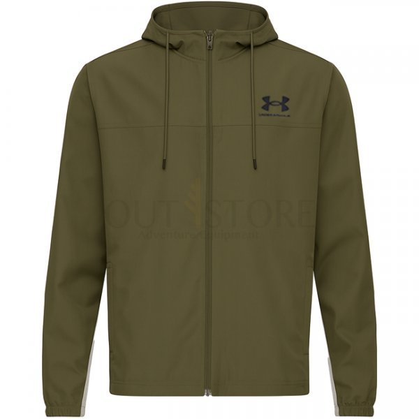 Under Armour Rival Woven Windbreaker - Marine OD Green / Black - XL