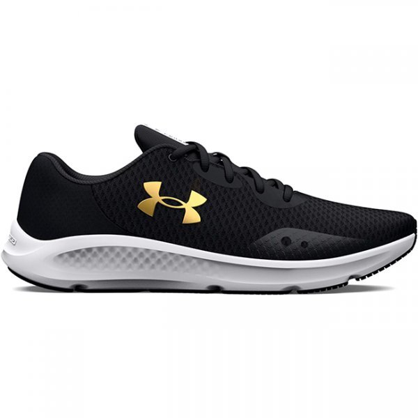 Under Armour Charged Pursuit 3 Running Shoes - Black / Gold - 14