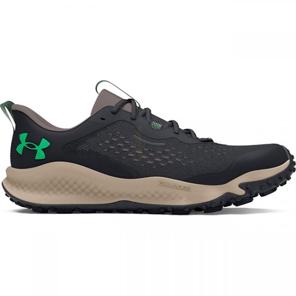 Under Armour Mens Charged Maven Trail Running Shoes - Black / Fresh Clay / Vapor Green - 12