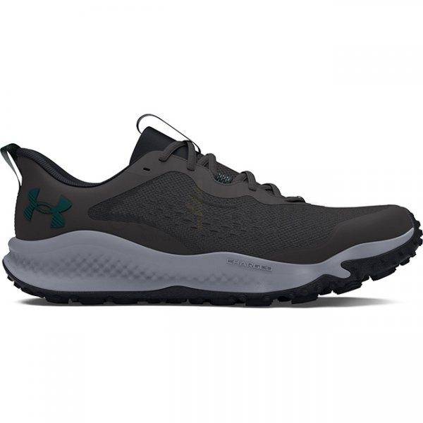 Under Armour Mens Charged Maven Trail Running Shoes - Castlerock / Black / Hydro Teal - 11.5