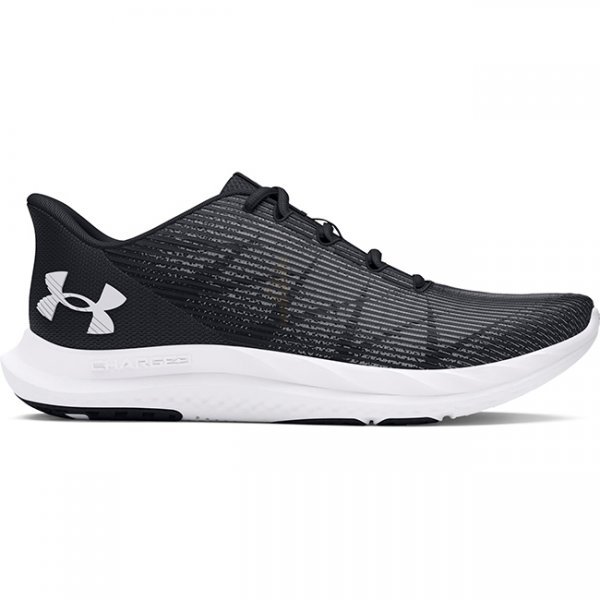 Under Armour Mens Charged Speed Swift Running Shoes - Black / White / White - 11.5