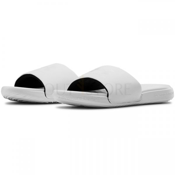 Under Armour Womens UA Ansa Fixed Slides - White - 7