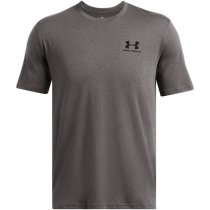 Under Armour Sportstyle Left Chest Short Sleeve Shirt - Charcoal Medium Heather - 3XL