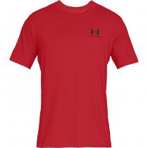 Under Armour Sportstyle Left Chest Short Sleeve Shirt - Red - S