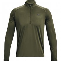 Under Armour Mens Tech 1/2 Zip Long Sleeve - Olive - XL