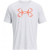Under Armour Fish Hook Logo T-Shirt - Halo Grey / Fire - 2XL