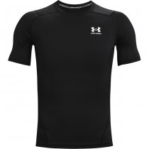 Under Armour Mens HeatGear Compression Short Sleeve - Black - 2XL