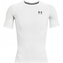 Under Armour Mens HeatGear Compression Short Sleeve - White - 2XL