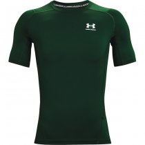 Under Armour Mens HeatGear Compression Short Sleeve - Green - 3XL