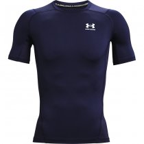 Under Armour Mens HeatGear Compression Short Sleeve - Navy Blue - 2XL