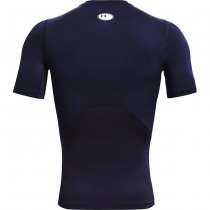 Under Armour Mens HeatGear Compression Short Sleeve - Navy Blue - S