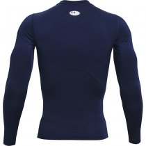 Under Armour Mens HeatGear Compression Long Sleeve - Navy Blue - 2XL