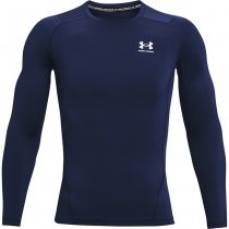 Under Armour Mens HeatGear Compression Long Sleeve - Navy Blue - XL