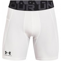 Under Armour Mens HeatGear Compression Shorts - White - S