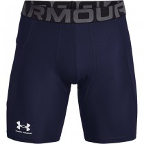 Under Armour Mens HeatGear Compression Shorts - Navy Blue - L