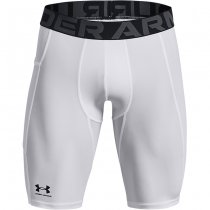 Under Armour Mens HeatGear Pocket Long Shorts - White - 3XL