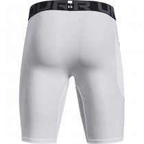 Under Armour Mens HeatGear Pocket Long Shorts - White - XL