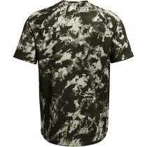 Under Armour Mens Tech ABC Camo Short Sleeve - Marine OD Green / White - S