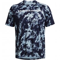 Under Armour Mens Tech ABC Camo Short Sleeve - Navy Blue / White - XL