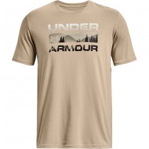 Under Armour Mens Stacked Logo Fill T-Shirt - City Khaki - 2XL