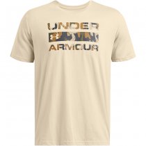 Under Armour Mens Stacked Logo Fill T-Shirt - Khaki Base / Timberwolf Taupe - 3XL