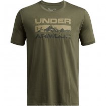 Under Armour Mens Stacked Logo Fill T-Shirt - Marine OD Green / Baroque Green - 3XL