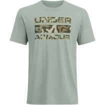 Under Armour Mens Stacked Logo Fill T-Shirt - Silica Green / Olive - S